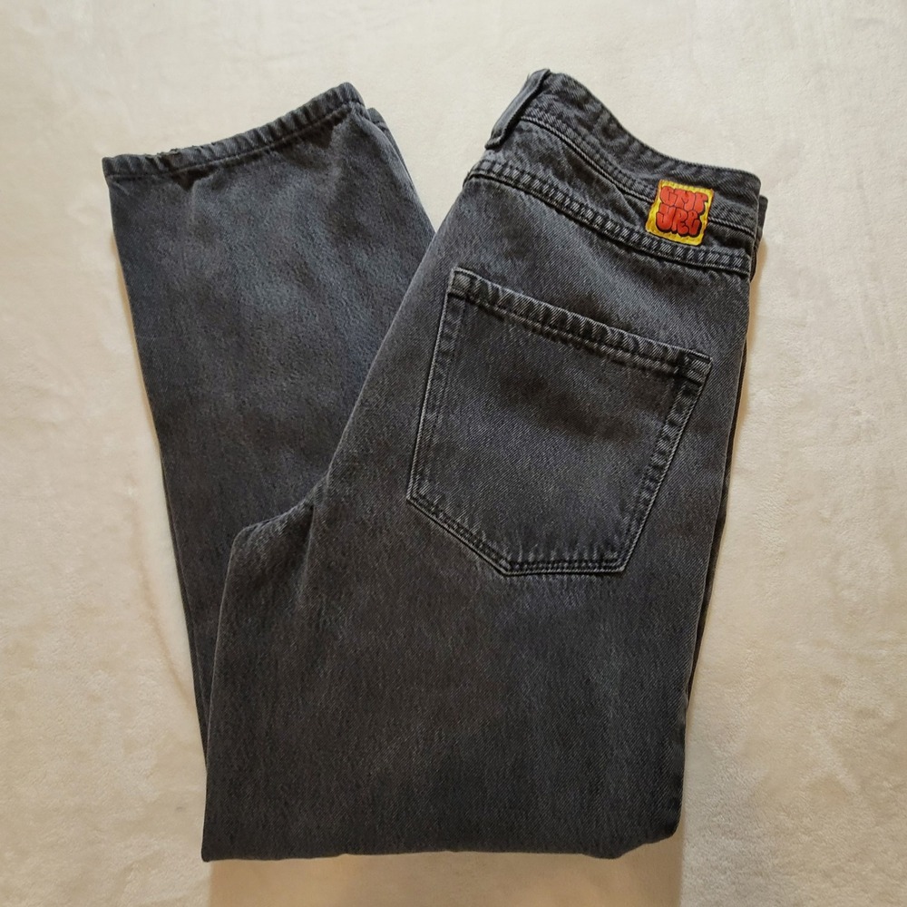 Empyre Loose Fit Skate Jeans Mens 32x28.5 (33) Black Washed Denim Baggy Pants
